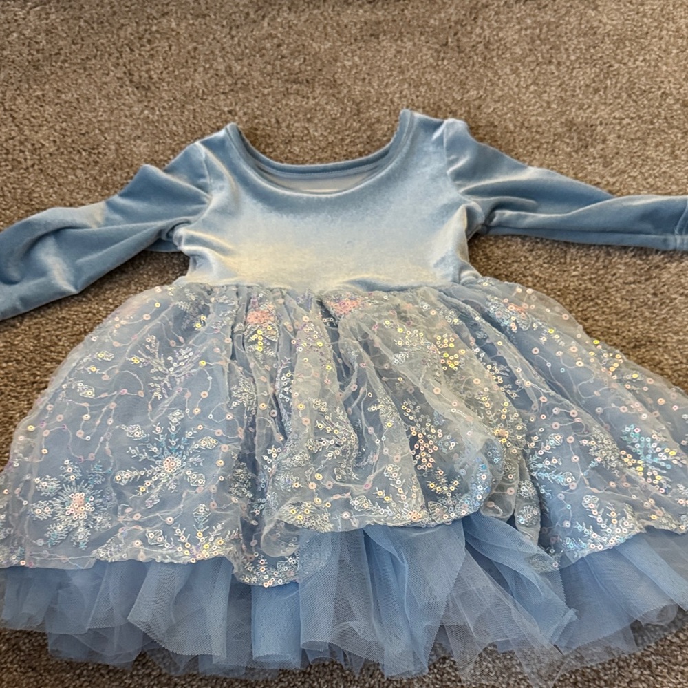 Sparkling Blue Kids Dance Costume
